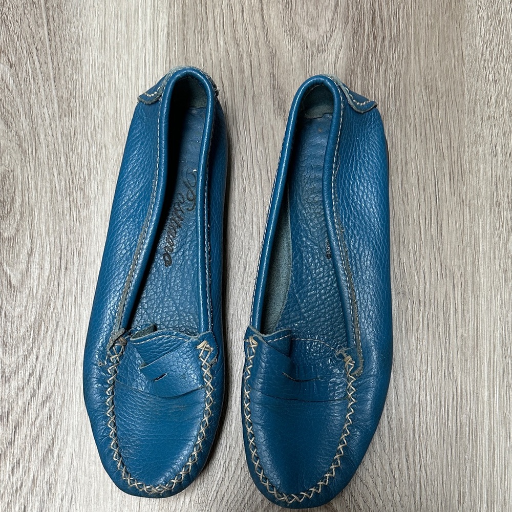 Blue Leather Loafers size 5.5